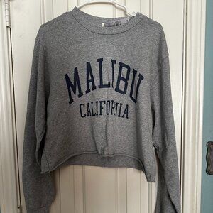 NWT J. Galt Cropped Malibu Loose Sweatshirt Brandy Melville Size OS